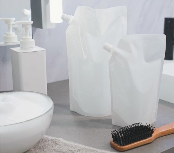 画像1: キャップ付き白色スタンドパック 夢パック DP10-TW1000C (170×280(44)mm) カウパック 1ケース600枚入り (1)