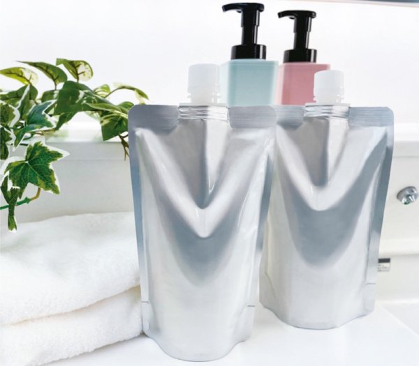 画像1: キャップ付きアルミスタンドパック 夢パック DP16-TA0400 (120×205(34.5)mm) カウパック 1ケース600枚入り (1)