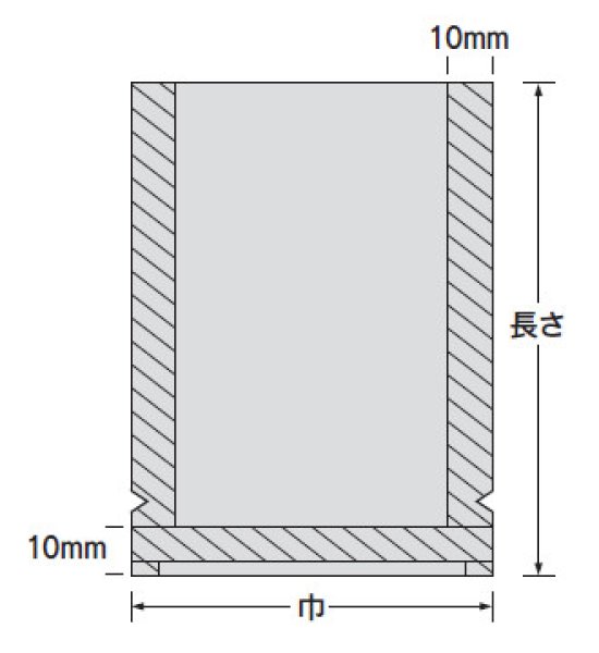 ナイロンポリ TLタイプ 12-23 (120×230mm) 福助工業 1ケース3,000枚入り