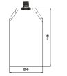 画像2: スパウト付き三角袋 1kg用 VP-SP-N-01(16) (口径Φ16mm) (150×310mm) 伏見樹脂 1ケース500枚入り (2)