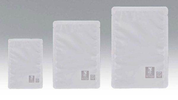 画像2: バリアー性 ボイル用(100℃) 白ベタ印刷 三方袋 BA白タイプ BA白-4050 H (400×500mm) 明和産商 1ケース500枚入り (2)