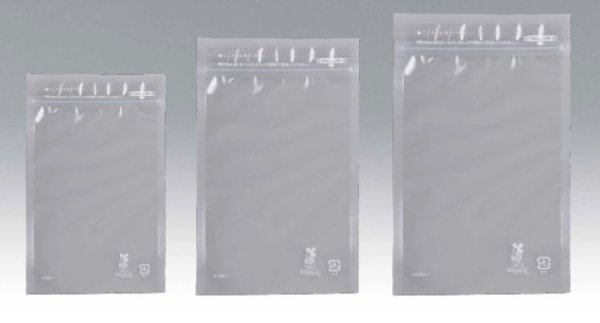 画像2: バリアー性 環境配慮型 チャック付き 三方袋 BPBXタイプ BPBX-2028 ZH (200×280+27mm) 明和産商 1ケース1,000枚入り (2)