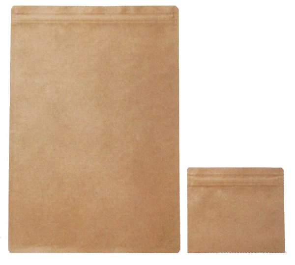 画像2: ラミジップ 平袋 未晒クラフト・ポリタイプ (KRE) KRE-A4 (25+340×250mm) 生産日本社 1ケース700枚入り (2)