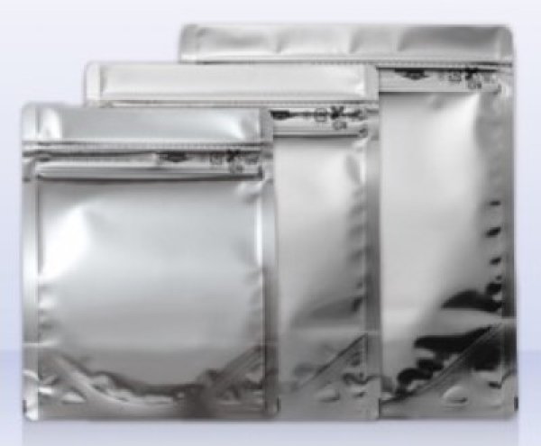 画像2: ラミジップ スタンドパック アルミ蒸着VMタイプ (VM) VM-1212 (32+120×120(35)mm) 生産日本社 1ケース1,700枚入り (2)