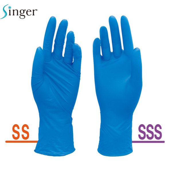 画像4: シンガー ニトリルコンフォートグローブ (粉なし・ブルー) 宇都宮製作 1ケース3,000枚 (100枚×30箱)入り ※個人宅配送不可 (4)