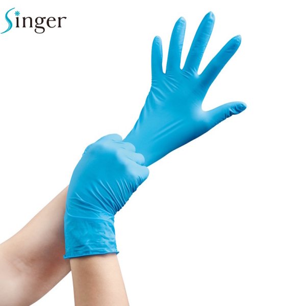 画像3: シンガー ニトリルFABライト (粉なし・ブルー) 宇都宮製作 1ケース3,000枚 (100枚×30箱)入り ※個人宅配送不可 (3)