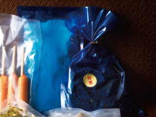 真空パック・ボイル用(95℃) 青色印刷三方袋